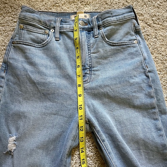 Madewell Women’s The Perfect Vintage Jean Distressed Raw Hem Light Wash Size 24 - Picture 7 of 11